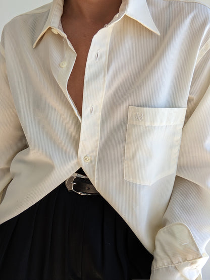 Vintage Christian Dior Pale Butter Button Up