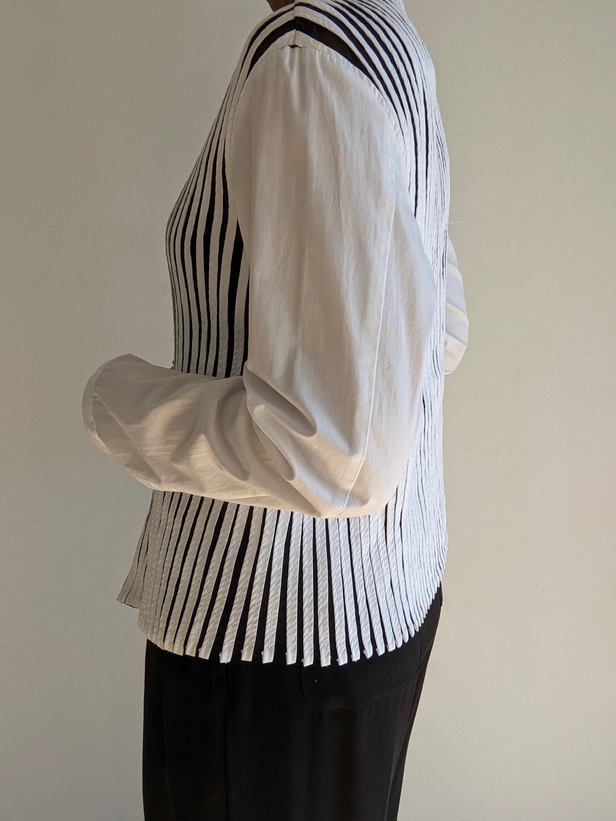 Stunning Vintage Ivory Paneled Blouse