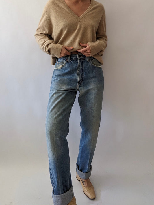 Vintage Levi's 505 Orange Tab Distressed Jeans