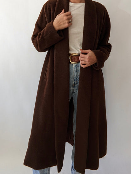 Gorgeous Vintage Walnut Baby Alpaca Coat