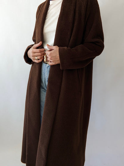 Gorgeous Vintage Walnut Baby Alpaca Coat