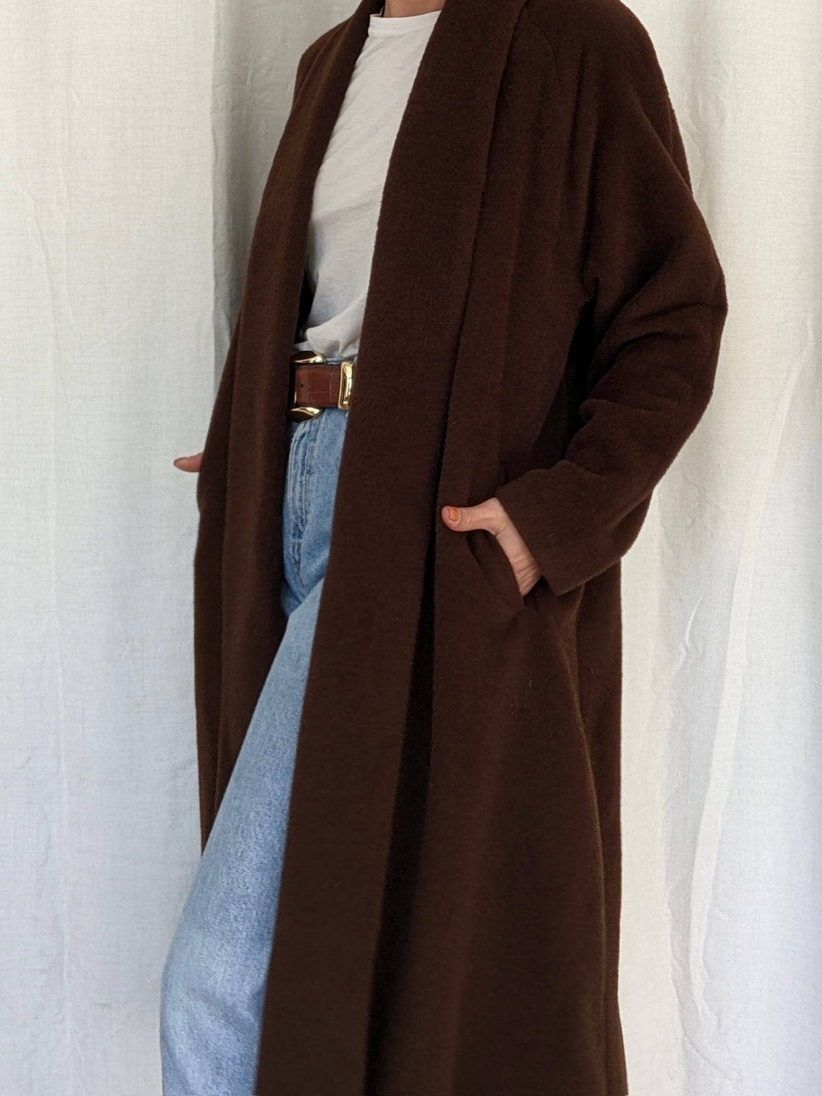 Gorgeous Vintage Walnut Baby Alpaca Coat