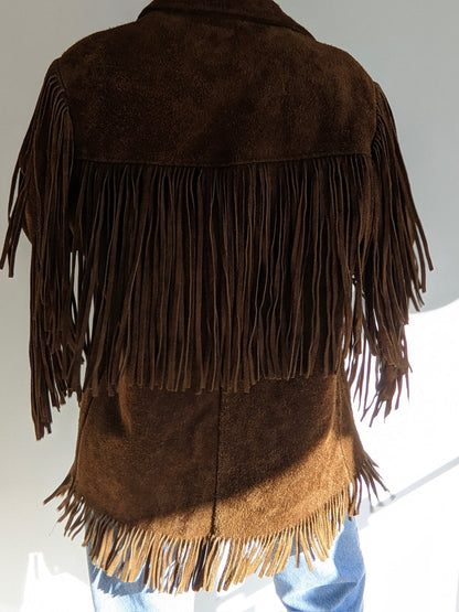Vintage 1960s Fringe Suede Jacket
