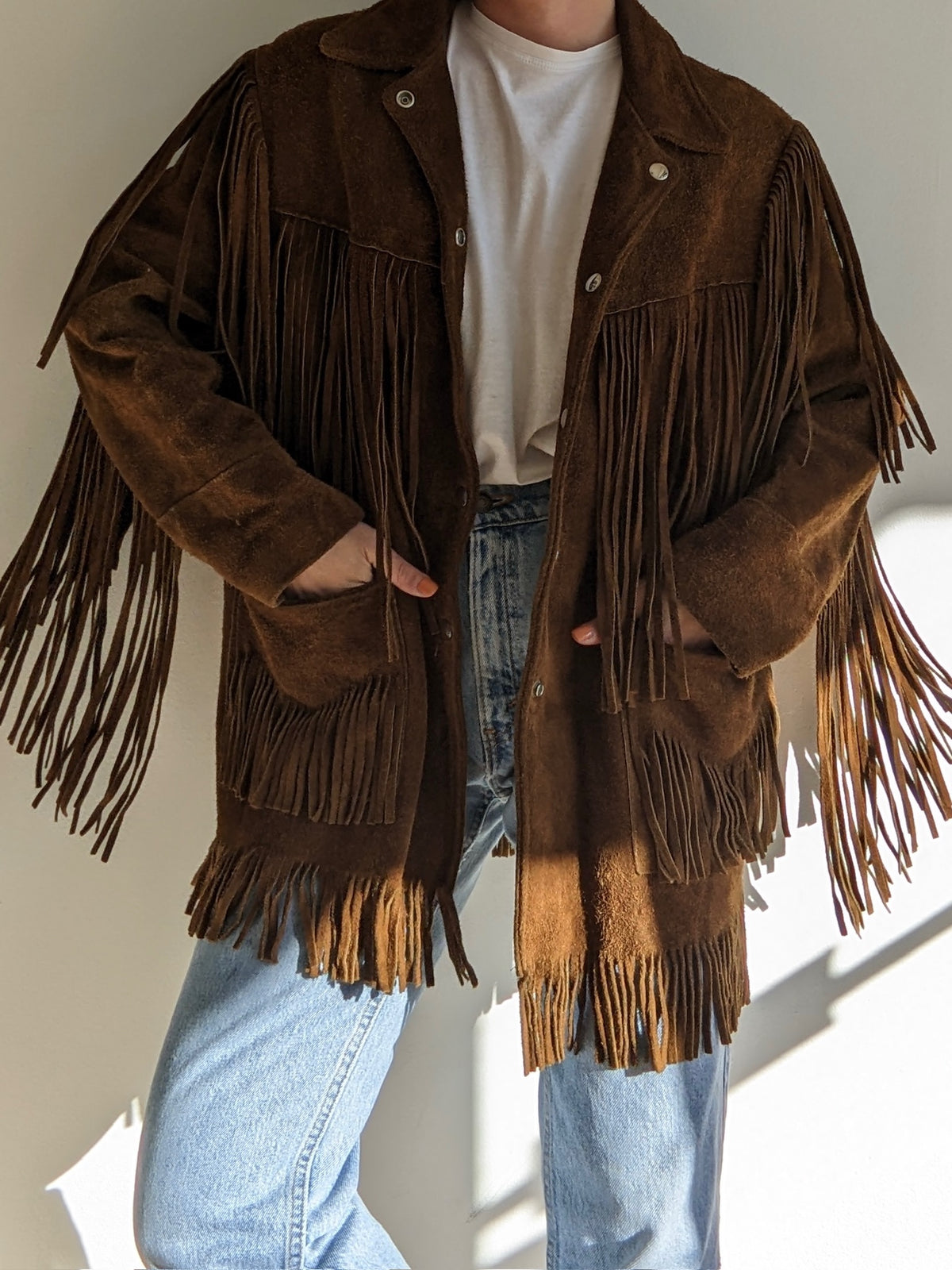 Vintage 1960s Fringe Suede Jacket