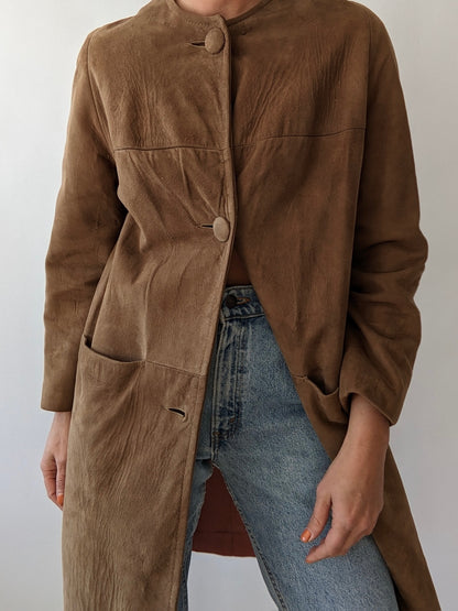 Amazing Vintage Clove Suede Coat