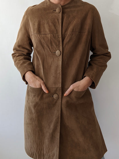 Amazing Vintage Clove Suede Coat