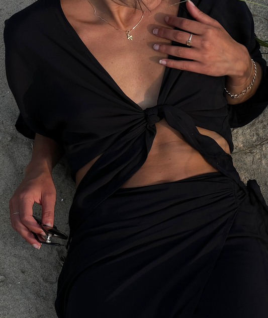 Bobbie Sandwashed Voile Tie Top