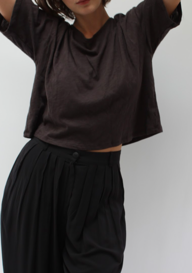 Lenny Cotton Jersey Cropped Tee