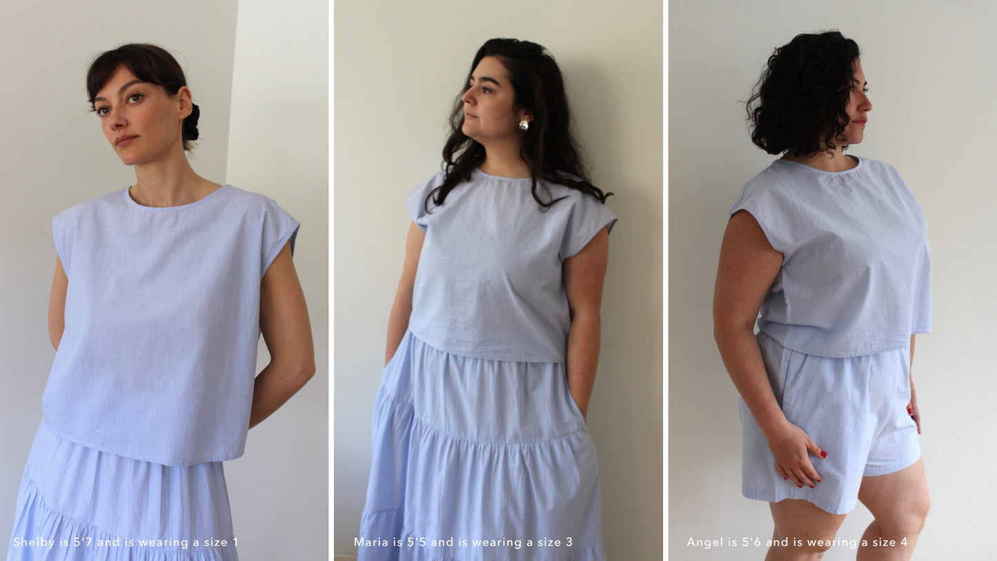 Zay Pinstripe Cotton Top