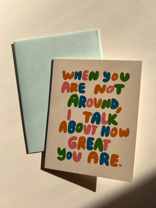 How Great You Are Greeting Card