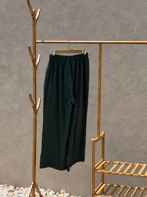Na Nin Patricia Waffled Cotton Pant / Available in Forest
