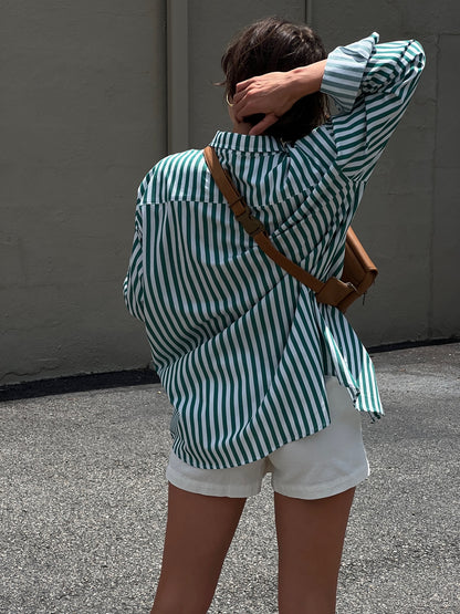 Arlo Striped Poplin Button Up