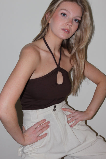 Kaia Cotton Halter Top