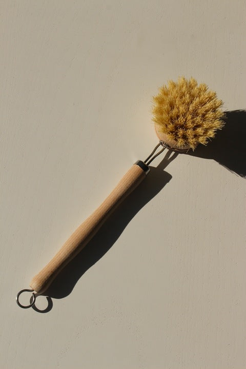 Long Handle Wooden Pan Brush