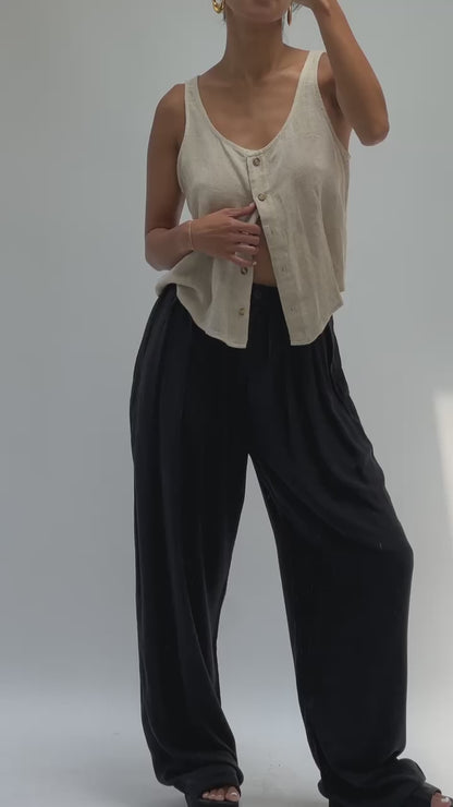 Ryan Oak Linen Rayon Top