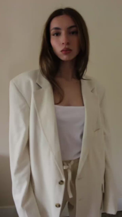 Skyler Woven Silk Blazer