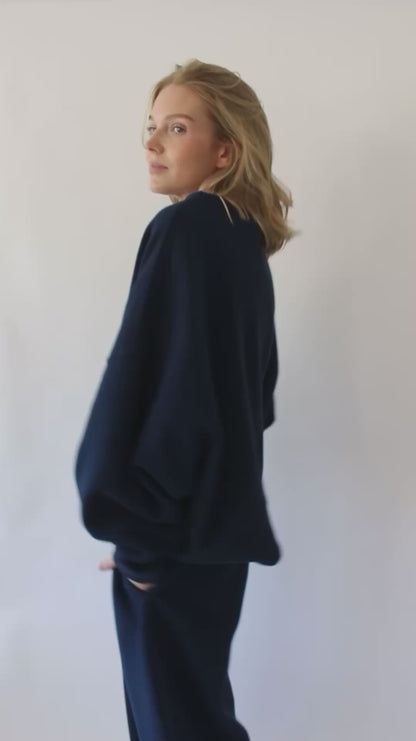 Margot Rippled Cotton Cropped Sweatshirt