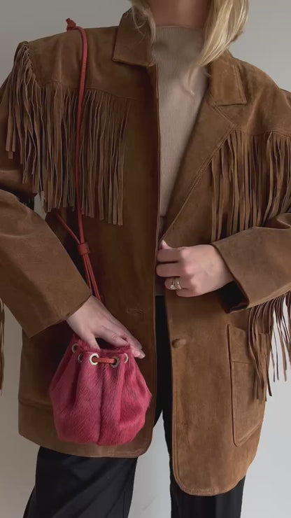 Stunning Vintage Suede Fringe Jacket