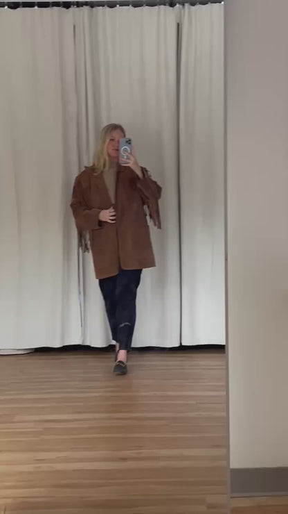 Stunning Vintage Suede Fringe Jacket