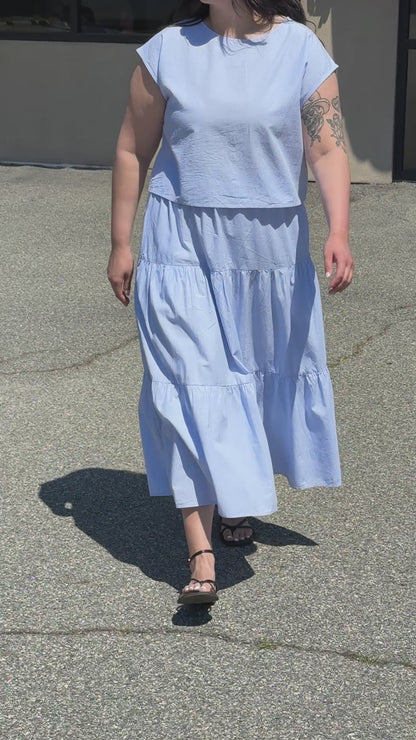 MiMi Pinstripe Cotton Skirt