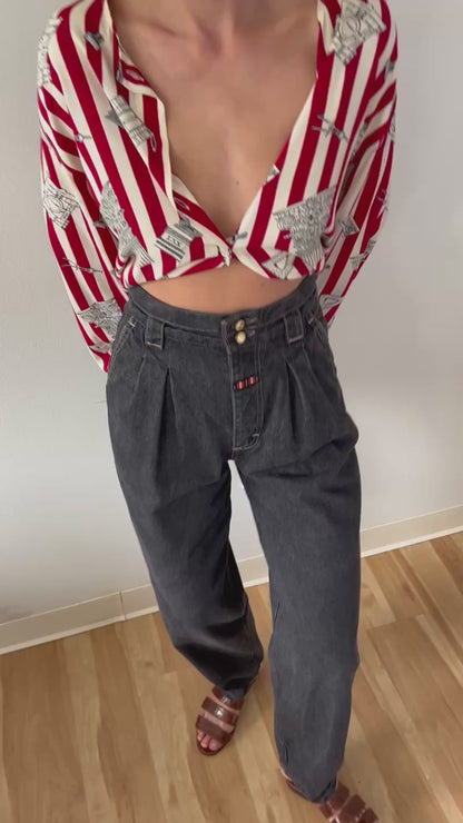Vintage Laurél High Waisted Faded Black Denim