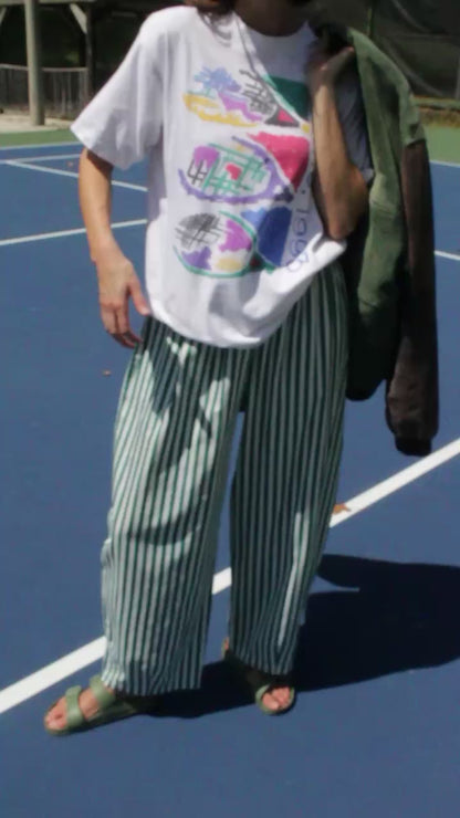 Camden Striped Poplin Curve Pant