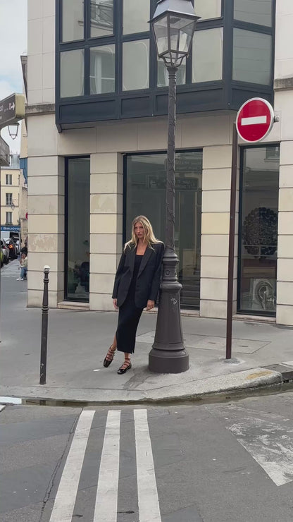 Skyler Woven Silk Blazer