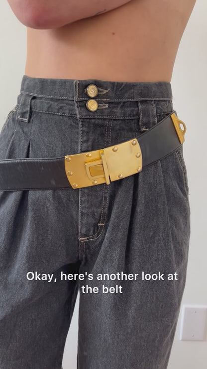 Statement Vintage Donna Karan Leather Belt