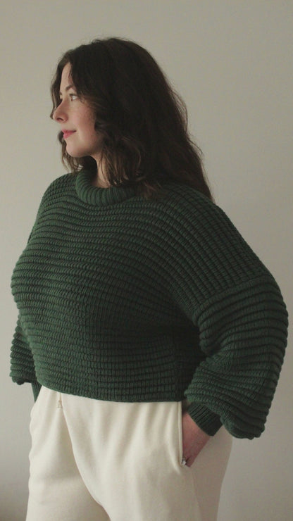 Romy Pima Cotton Balloon Sleeve Sweater