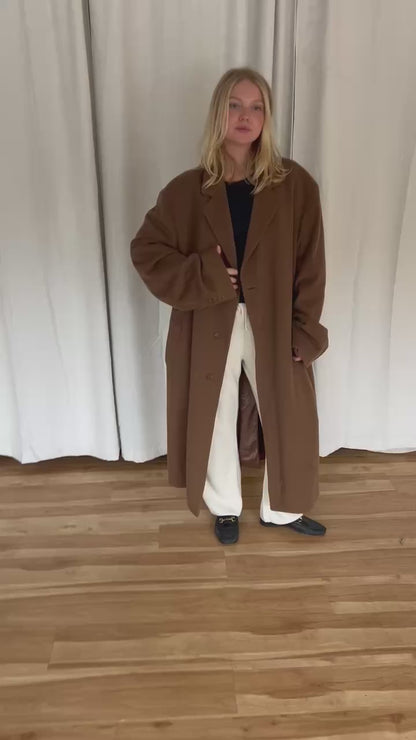 Incredible Loro Piana Olive Lambswool Overcoat