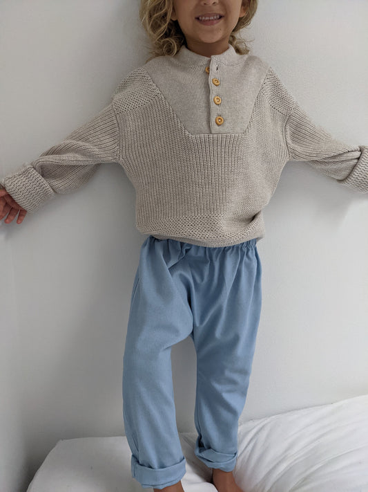 Mini Scooter Raw Silk Harem Pant