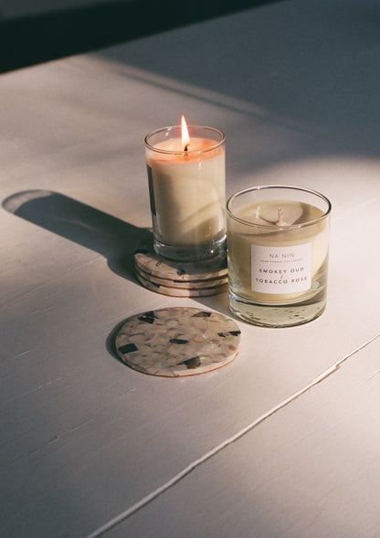 Smokey Oud & Tobacco Rose Candle / Available in Multiple Sizes