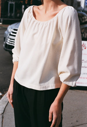 Na Nin Stella Raw Silk Long Sleeve / Second Edition / Available in Cream & Black