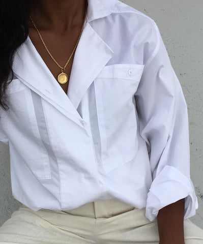 Na Nin Clarke Cotton Poplin Button Up / Available in White
