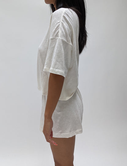 Lenny Cotton Jersey Cropped Tee