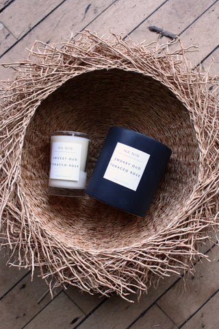 Smokey Oud & Tobacco Rose Candle / Available in Multiple Sizes