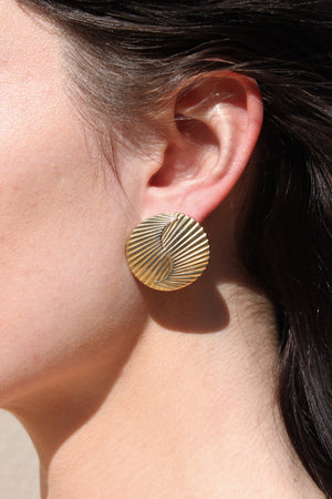 Vintage Gold Sun Ray Earrings
