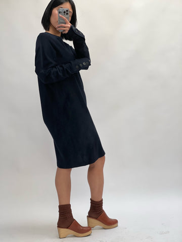 Vintage Midnight Wool Dolman Sleeve Dress