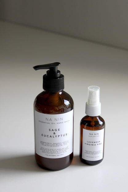 Essential Oil Hand Wash & Hand Sanitizer Set