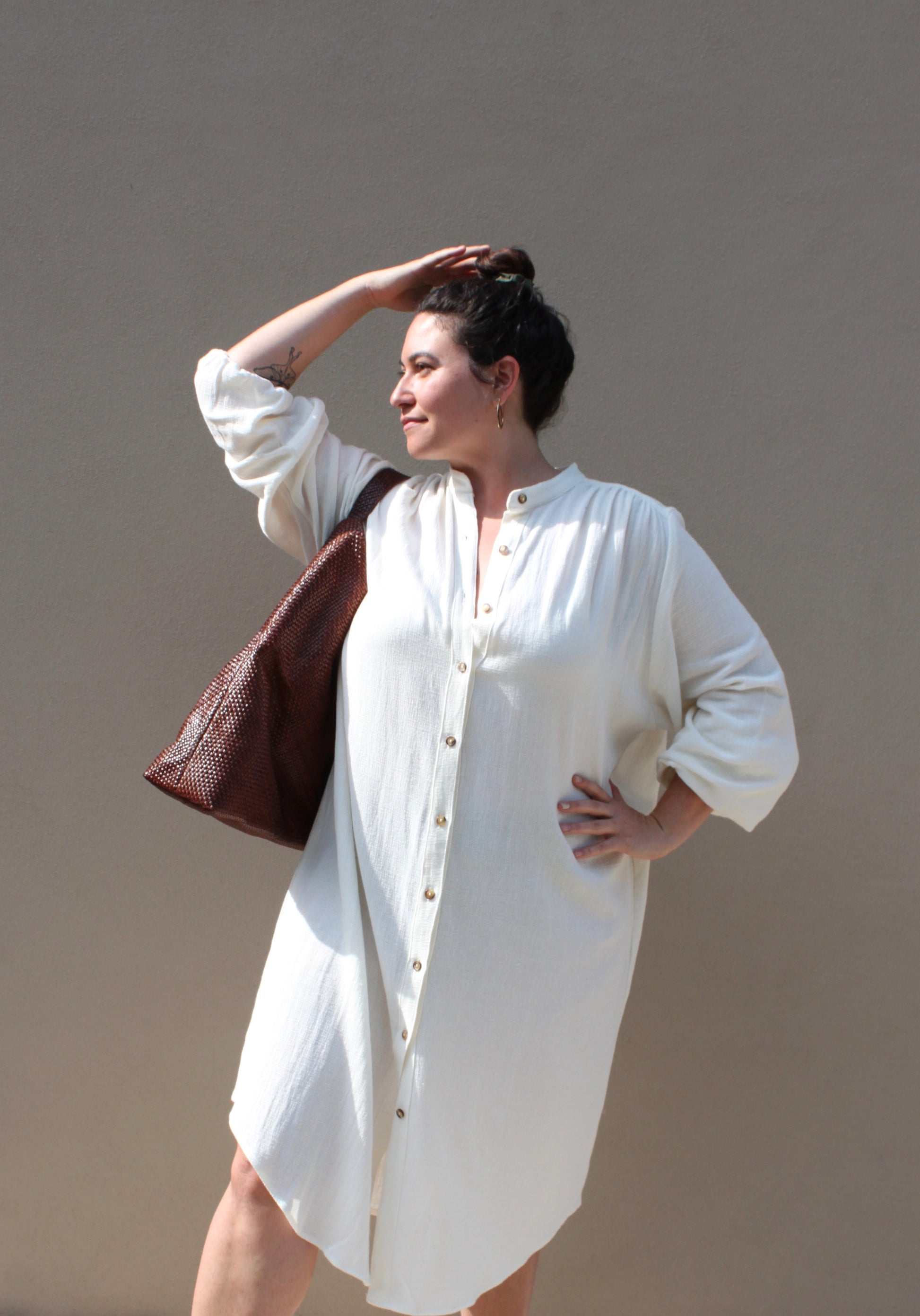 Seconds Gloria Waffled Cotton Tunic Dress NA NIN Seconds Gloria Waffled Cotton Tunic Dress NA NIN