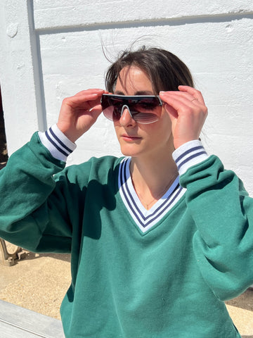 Vintage Slate Accented Sport Sunglasses