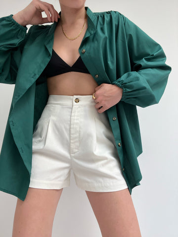 Na Nin Oliver French Twill Shorts / Available in Eggshell, Onyx, Topiary