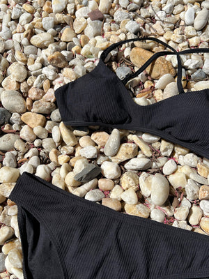 Andie Swim Ribbed Bikini Bottom / Available in Black – NA NIN