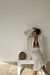 Bobbie Waffled Cotton Wrap Skirt | Natural