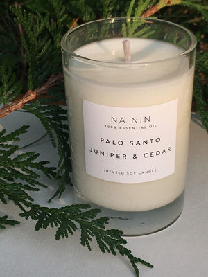 Palo Santo, Juniper, & Cedarwood Soy Candle / Available in 5oz & 8oz