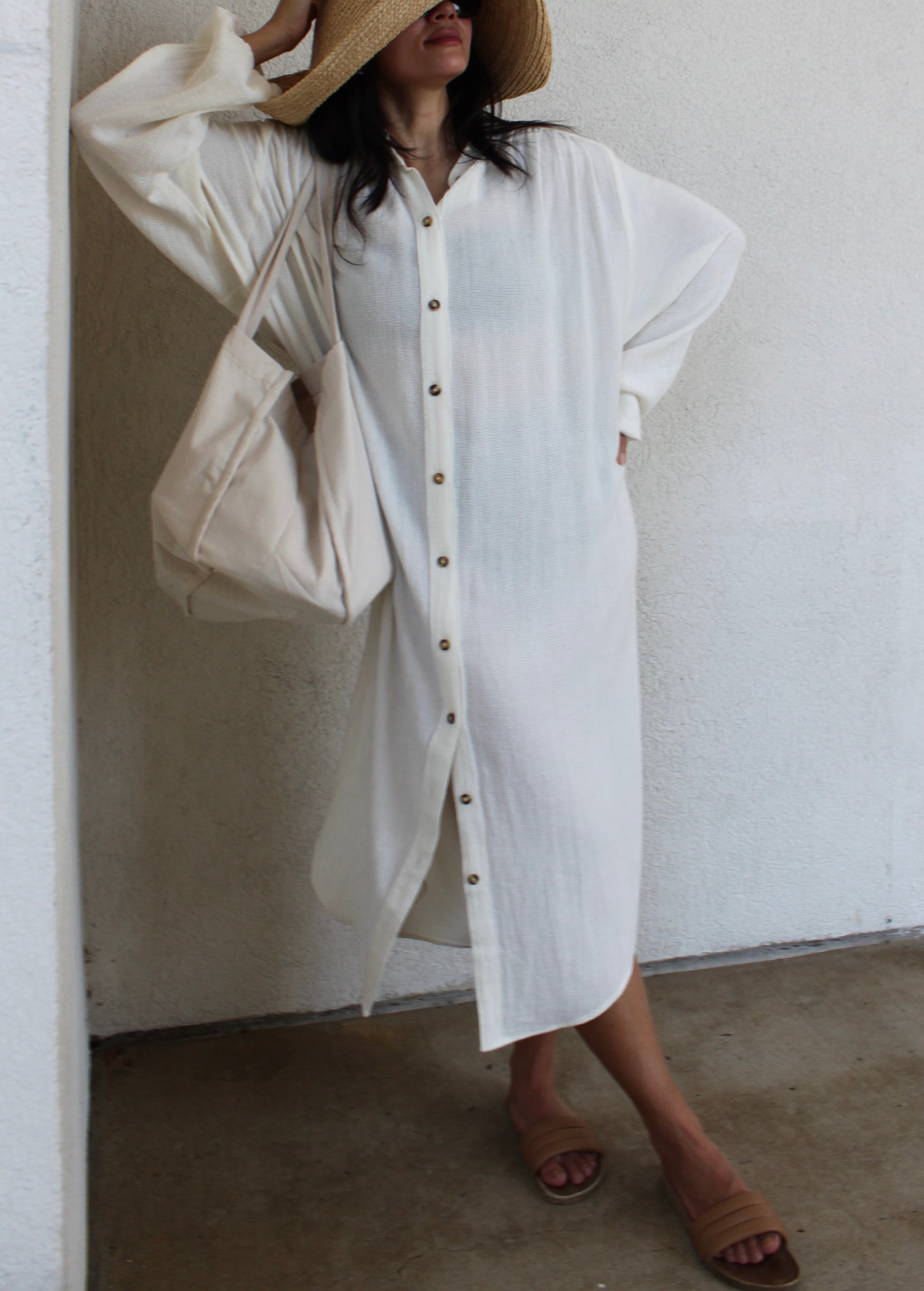 cotton tunic dress Seconds Gloria Waffled Cotton Tunic Dress – NA NIN