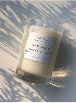 Palo Santo, Juniper, & Cedarwood Soy Candle / Available in 5oz & 8oz