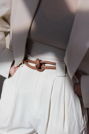 Are Studio Knot Belt / Available in Saddle