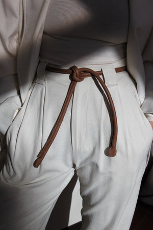Are Studio Knot Belt / Available in Saddle