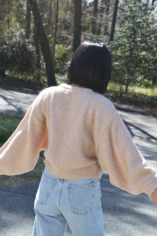 Atelier Delphine Balloon Sleeve Sweater / Available in Grain and Deer